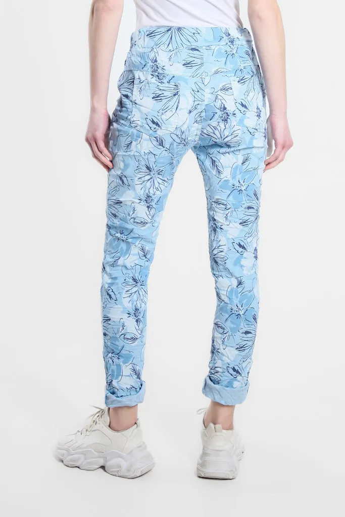 Collins Sketch Floral Stretch Tie Waist Pant (PL160K)