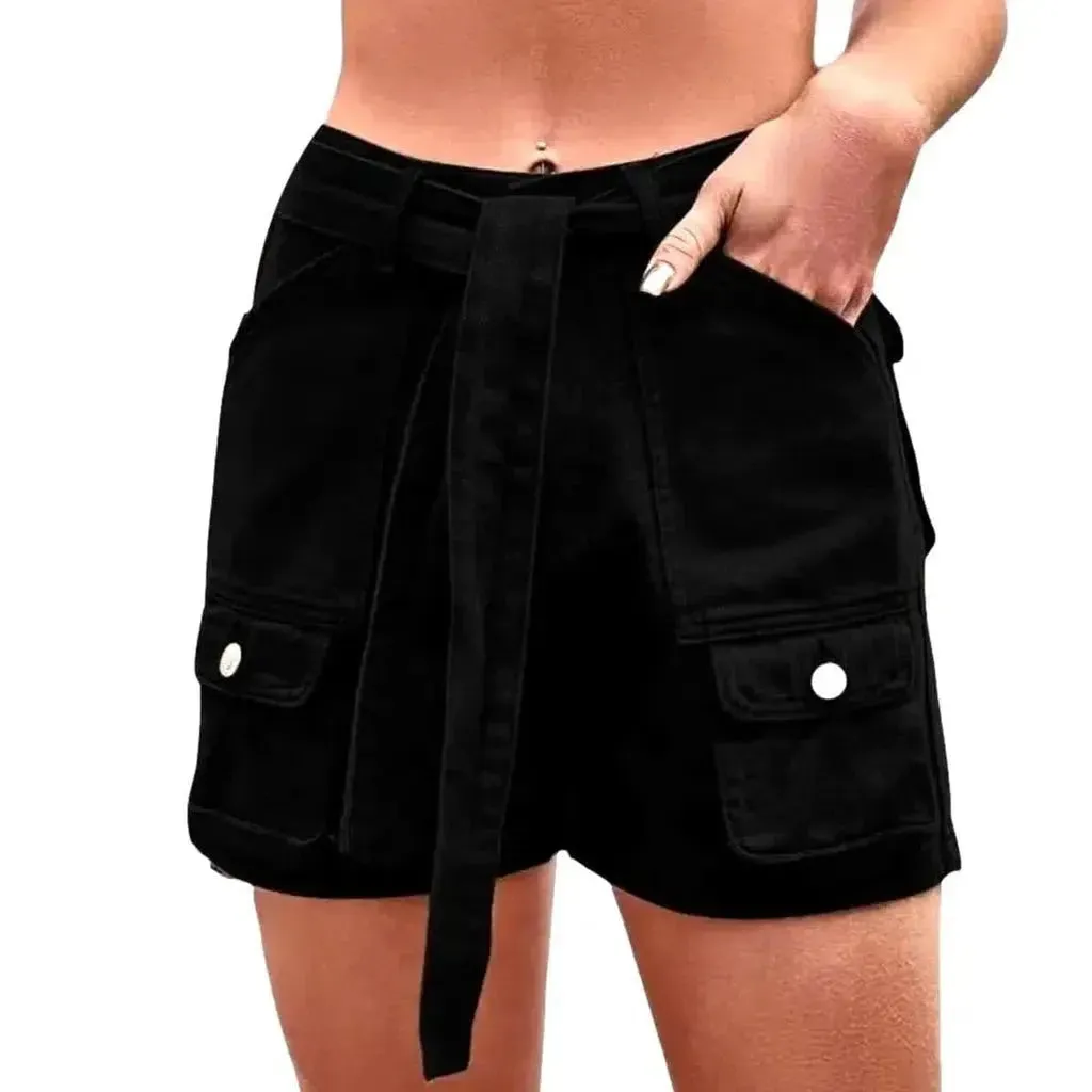 Color fashion denim shorts