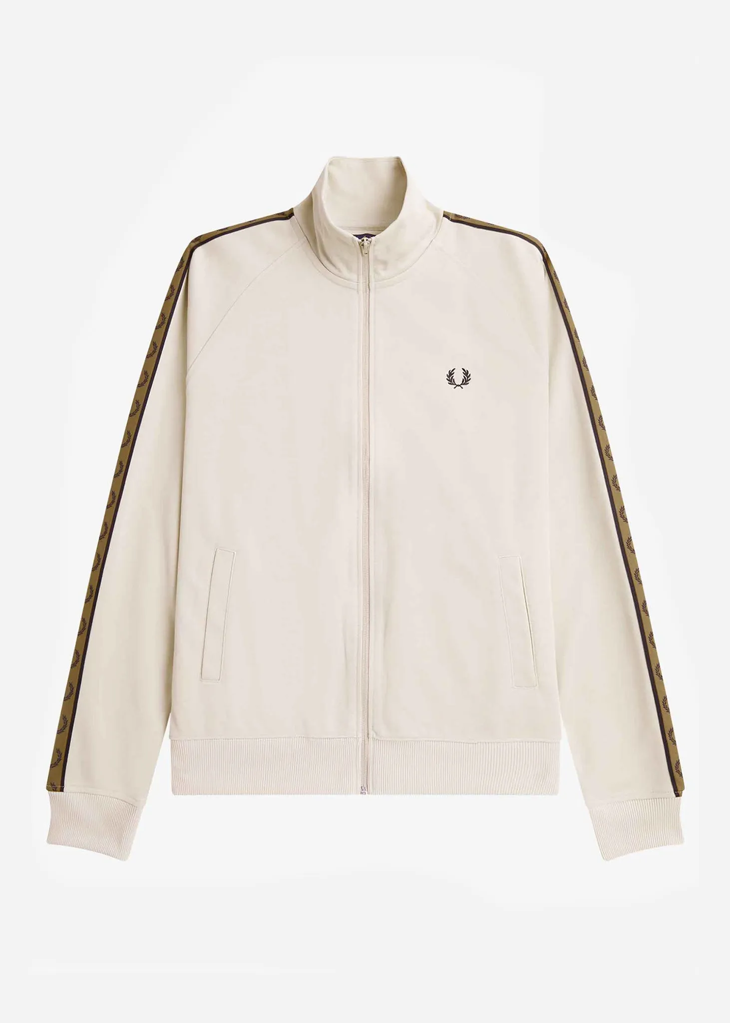 Contrast tape track jacket - oatmeal shaded stone