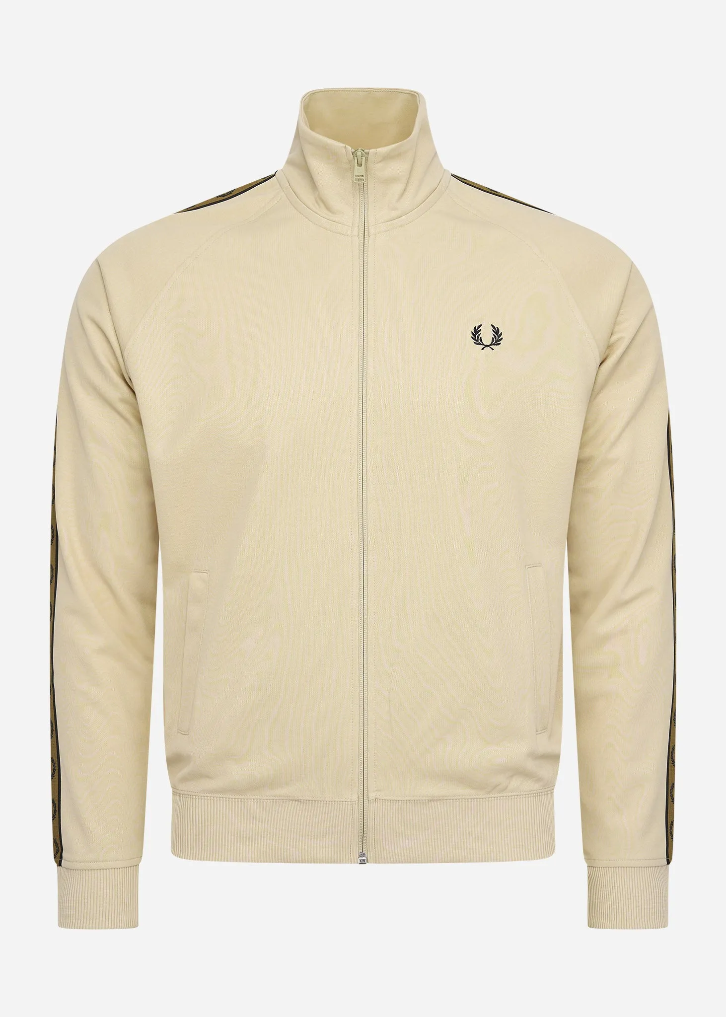 Contrast tape track jacket - oatmeal shaded stone