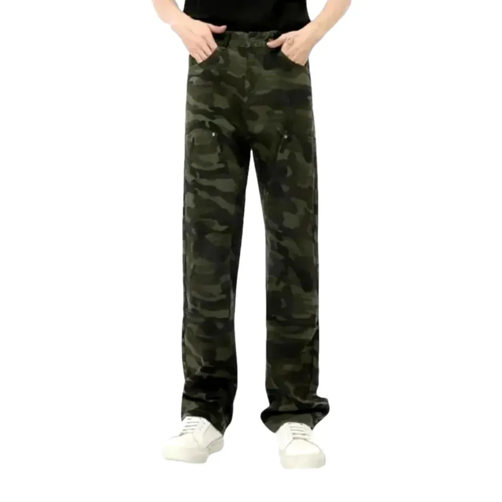 Cool multi-color street style men's jean pants