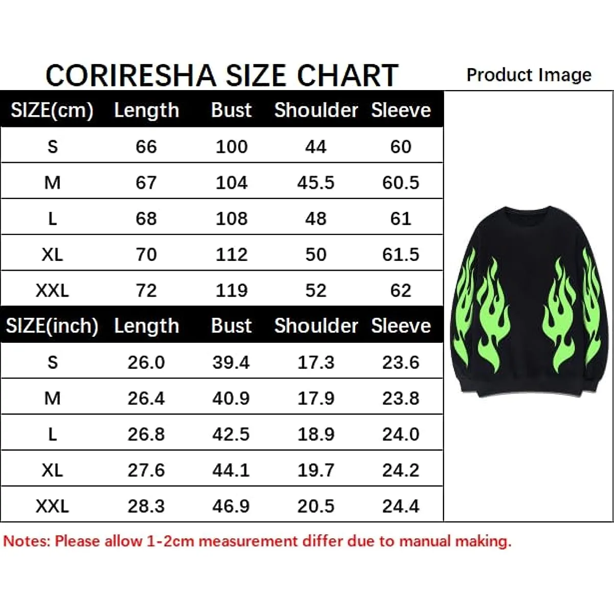 CORIRESHA Teen Flame Sweatshirt Crewneck Long Sleeve Cotton Y2K Aesthetic Pullover