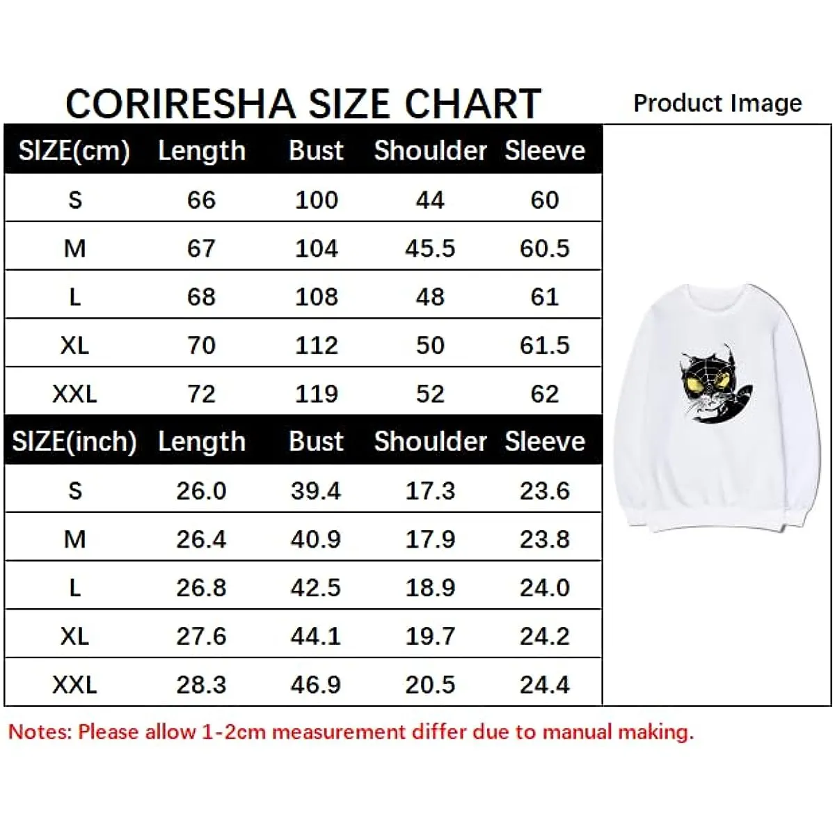 CORIRESHA Women's Cat lovers Pullover Crewneck Long Sleeves Casual Y2K Spider Web Sweatshirt