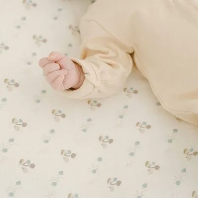 Crane Baby Organic Cotton Fitted Crib Sheet - Avery Poppy