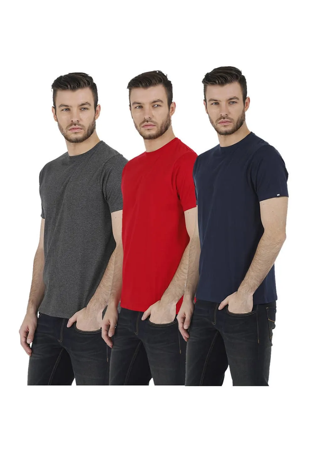 Crew Neck Muscle Fit Half Sleeves Tees