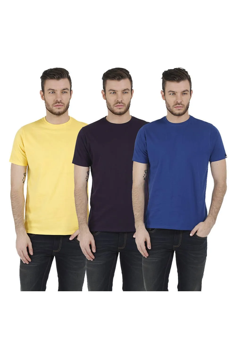 Crew Neck Muscle Fit Half Sleeves Tees