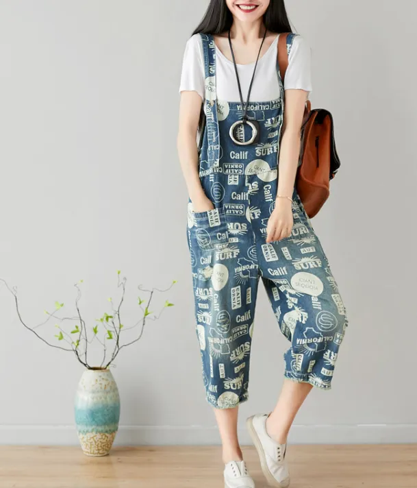 Denim Casual Spring Denim Overall Women Jumpsuits QY25