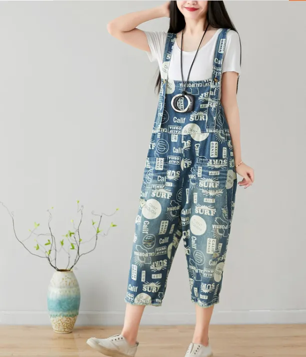 Denim Casual Spring Denim Overall Women Jumpsuits QY25