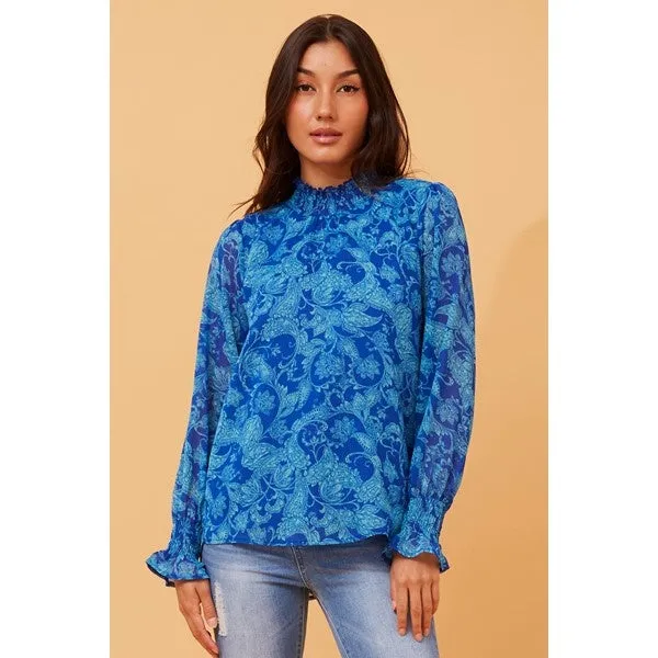 DIANA PAISLEY PRINT TOP