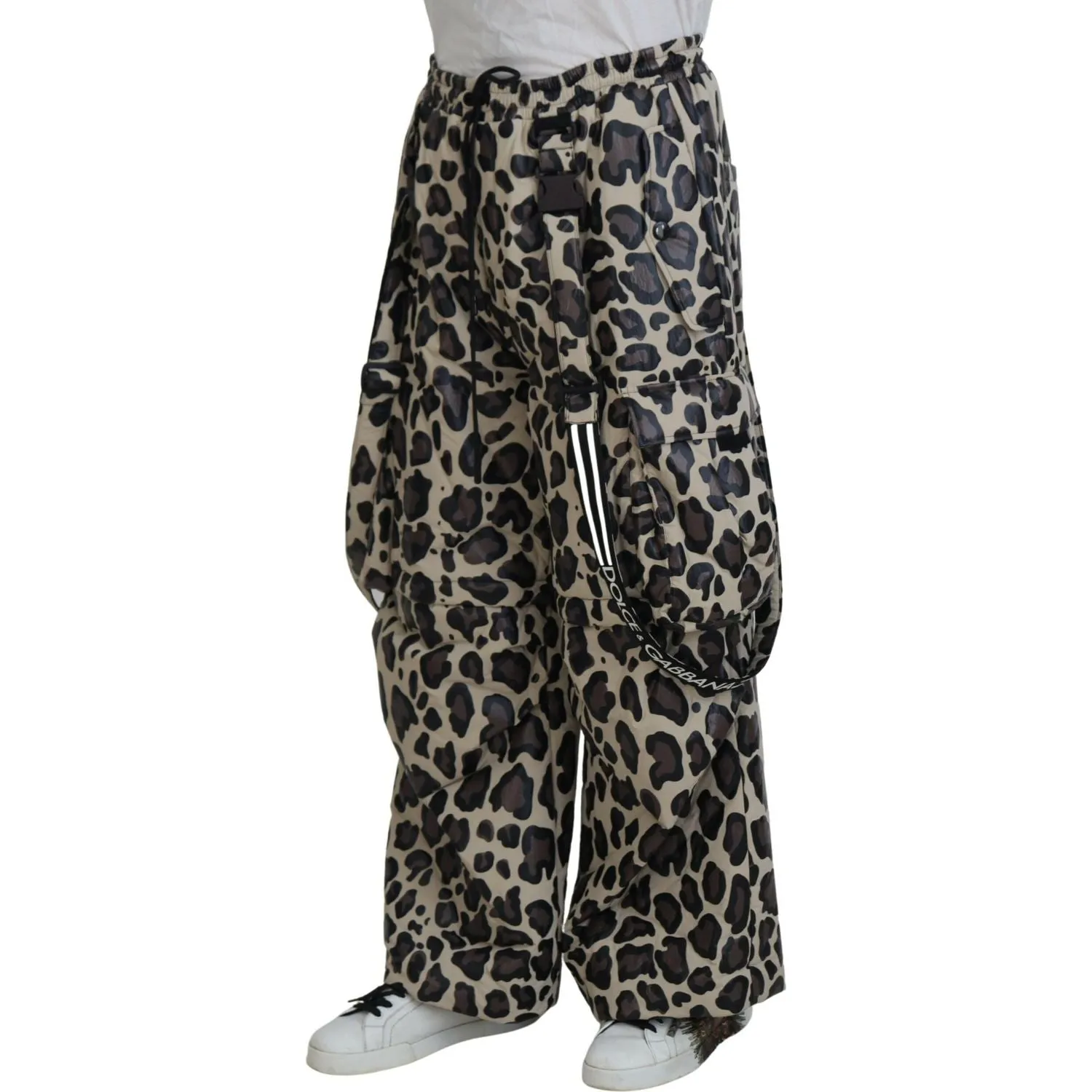 Dolce & Gabbana Multicolor Leopard Print Snow Pants