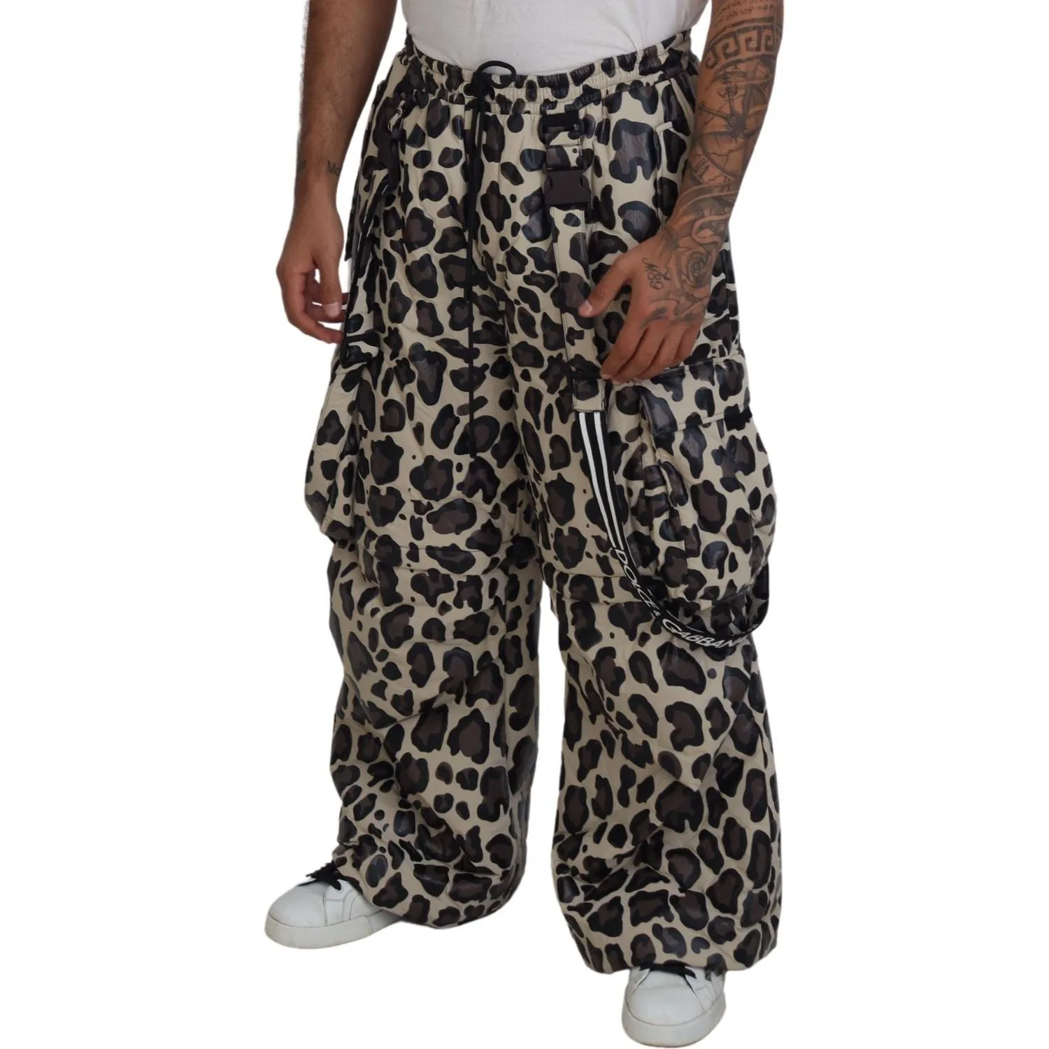 Dolce & Gabbana Multicolor Leopard Print Snow Pants