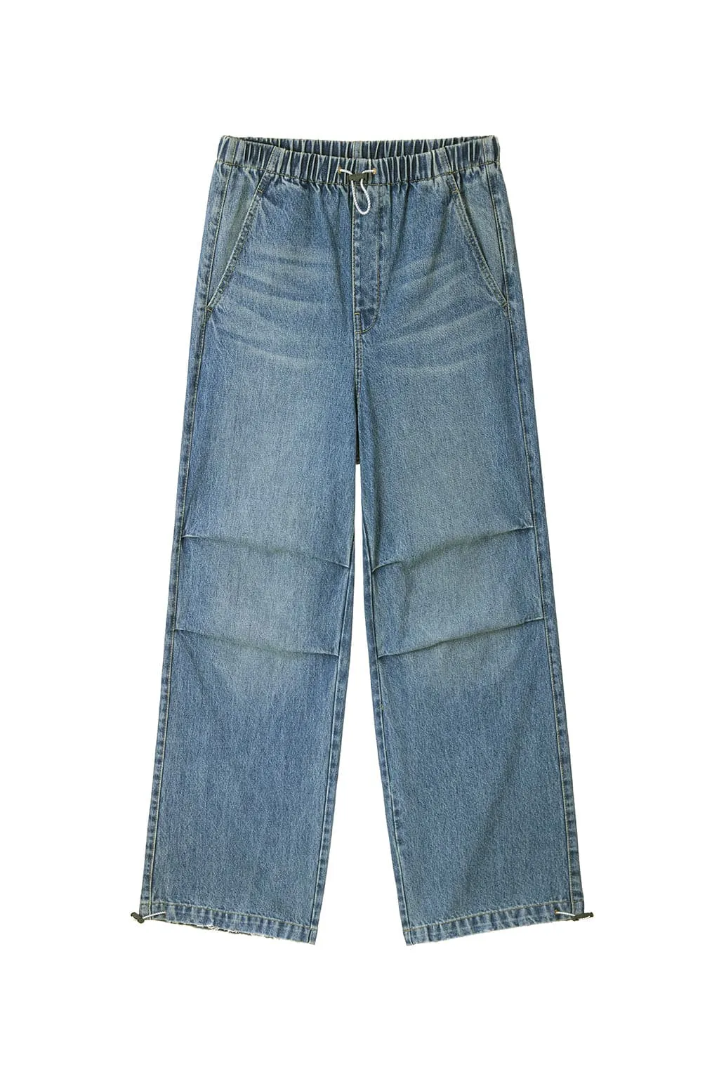 Elastic Waisted Sporty Jeans