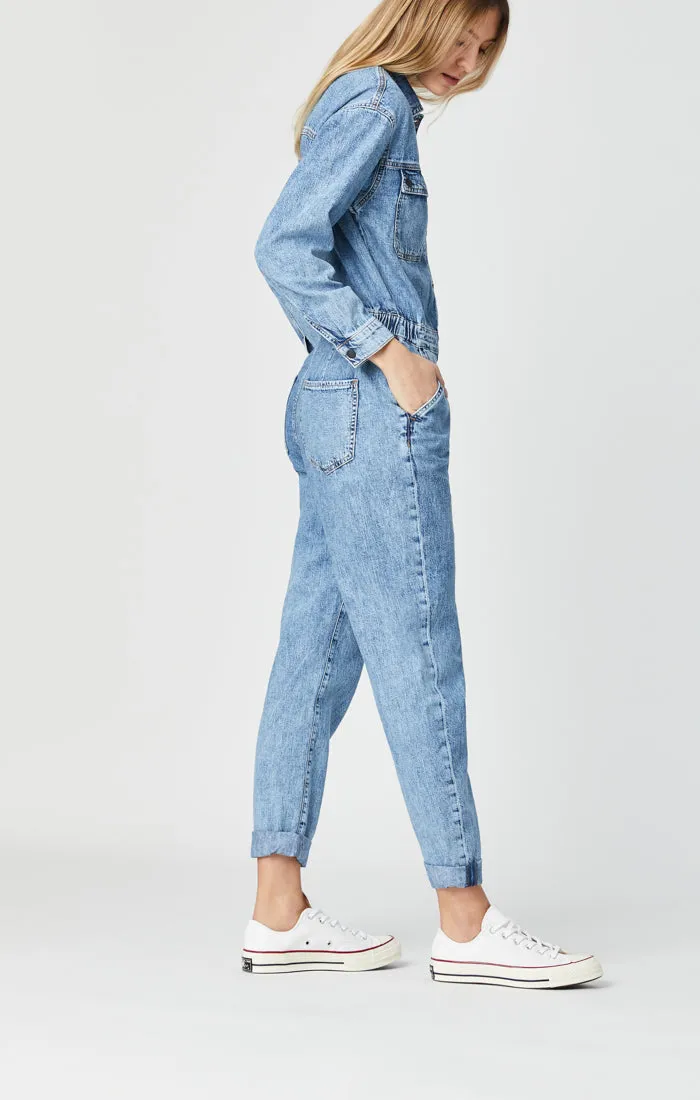 EVA JUMPSUIT IN LIGHT INDIGO ALL BLUE