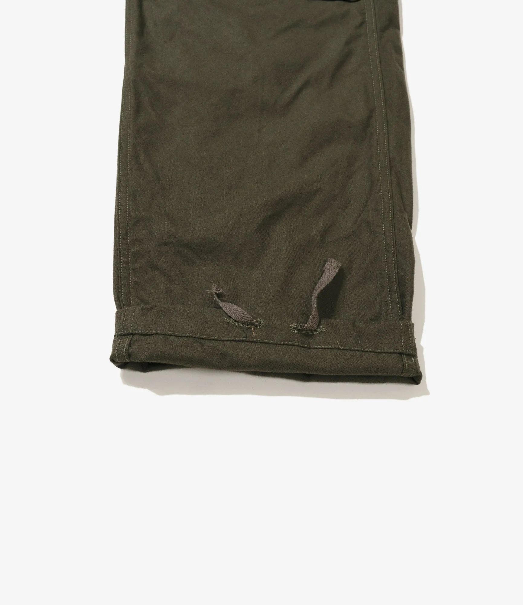 FA Pant – Olive Brushed Herringbone Cotton