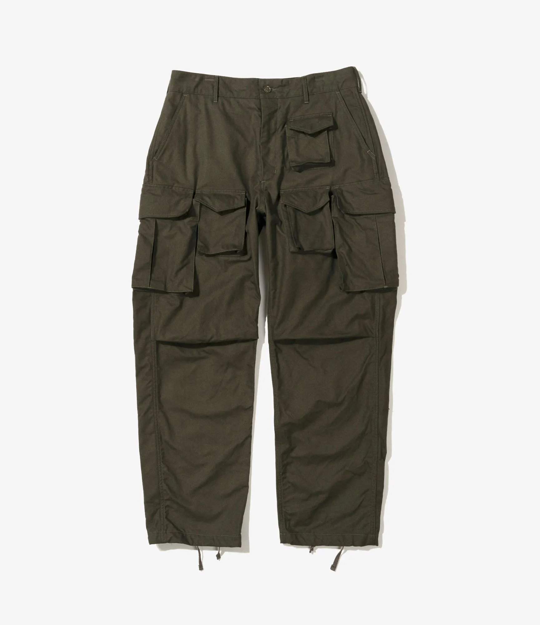 FA Pant – Olive Brushed Herringbone Cotton