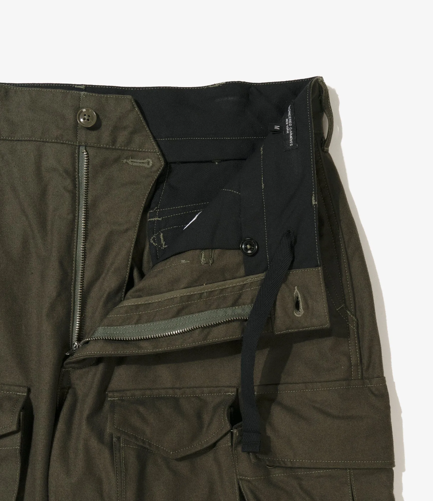 FA Pant – Olive Brushed Herringbone Cotton