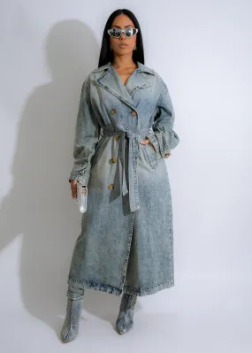 Faded Horizon Coat Light Denim