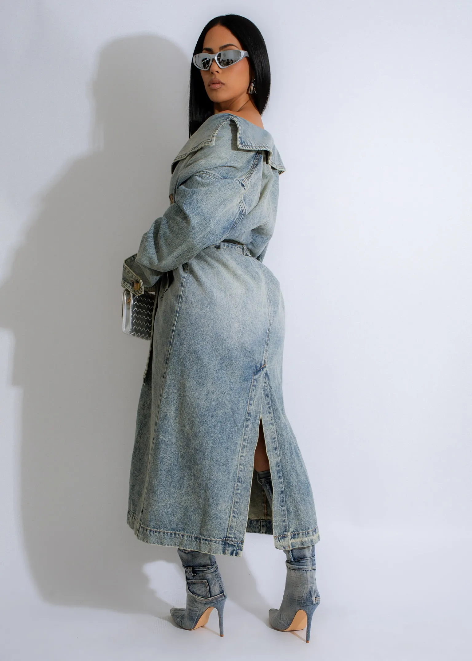 Faded Horizon Coat Light Denim