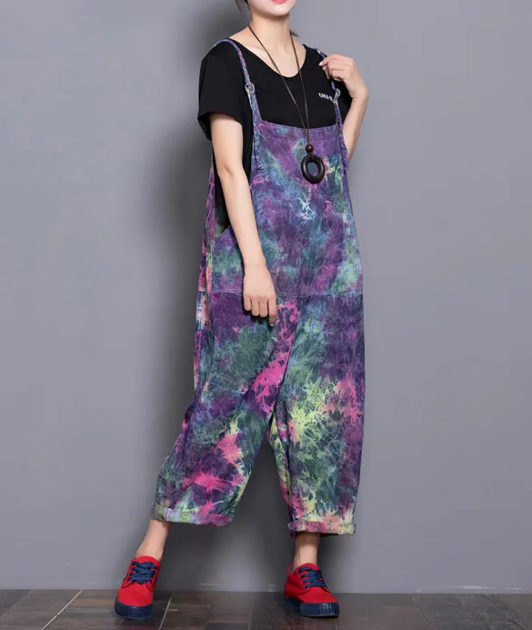 Floral Loose Denim Casual Spring Denim Overall Women Jumpsuits 19