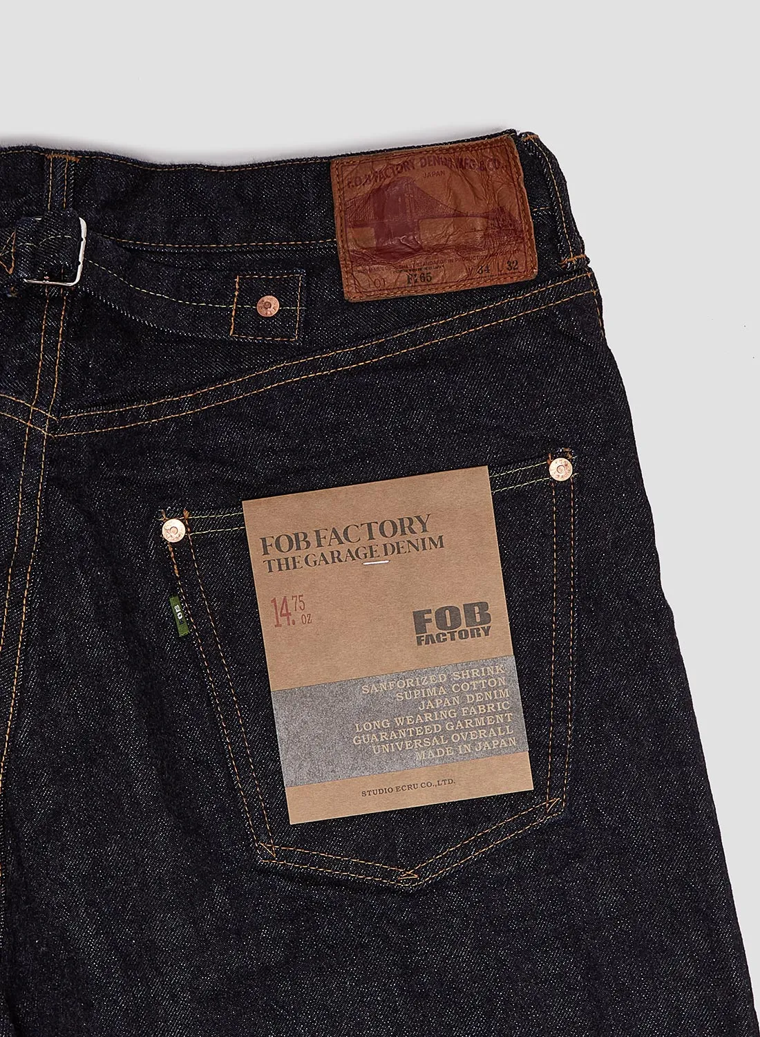 FOB Factory Selvedge Garage Denim 5P Indigo