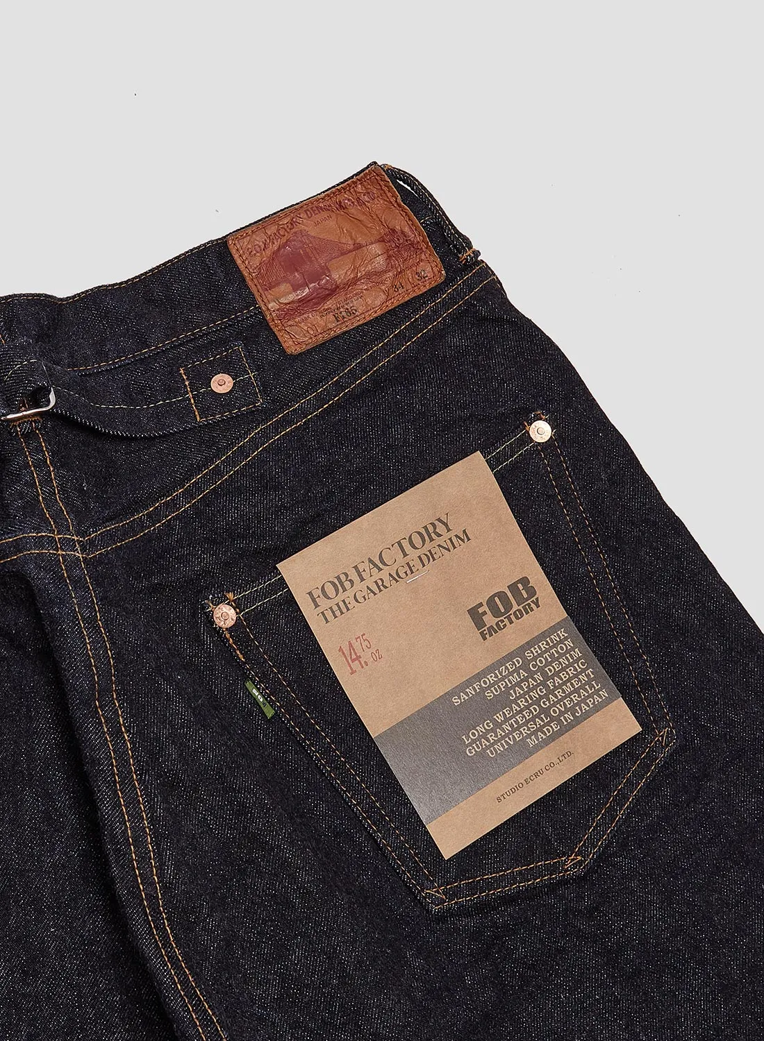 FOB Factory Selvedge Garage Denim 5P Indigo