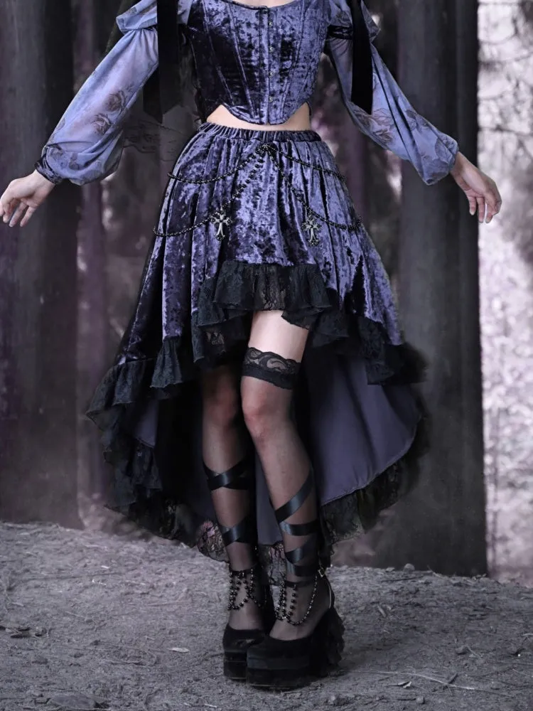 Gothic Layered Lace Skirt