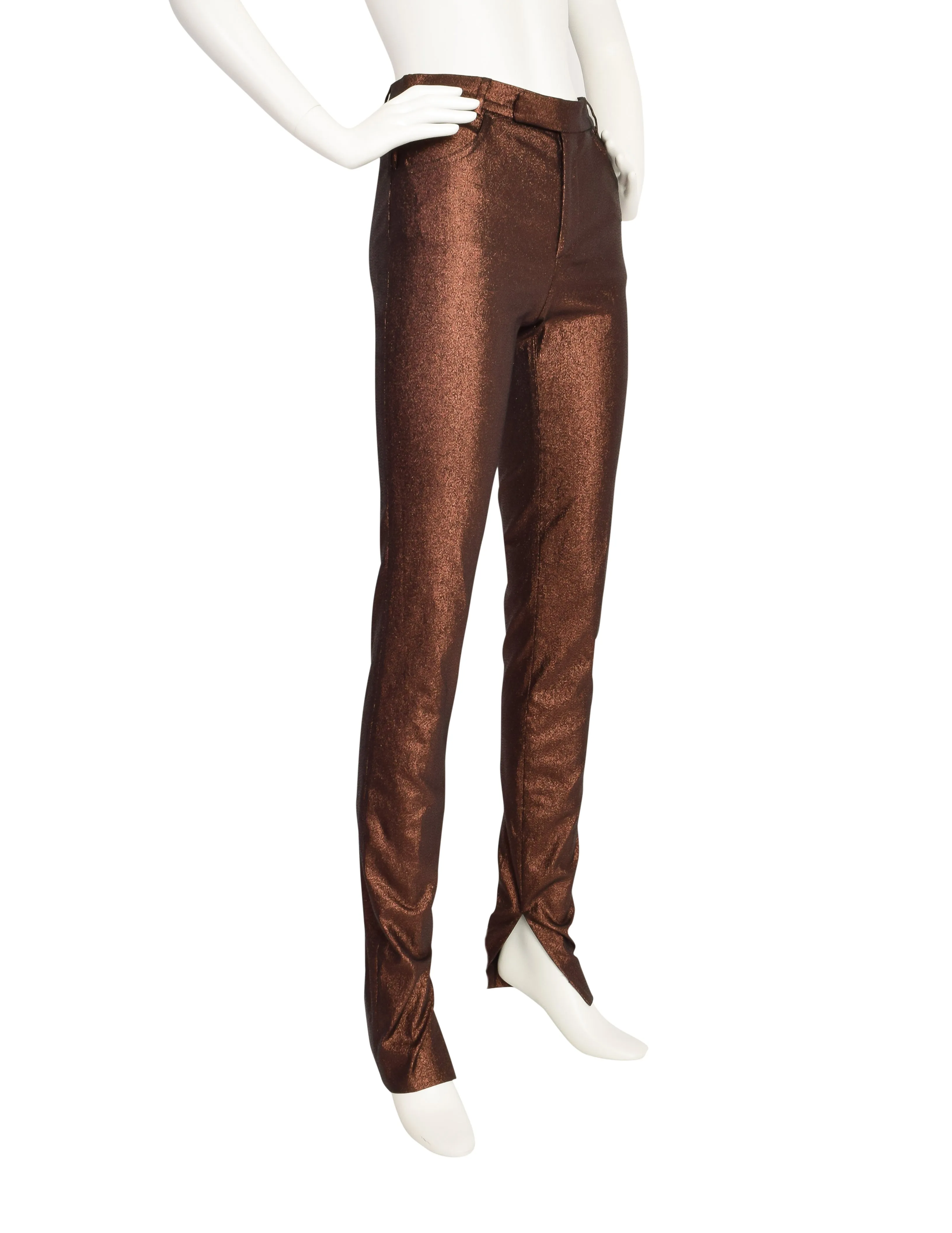 Gucci Vintage 1997 Tom Ford Era Copper Metallic Lurex Pants