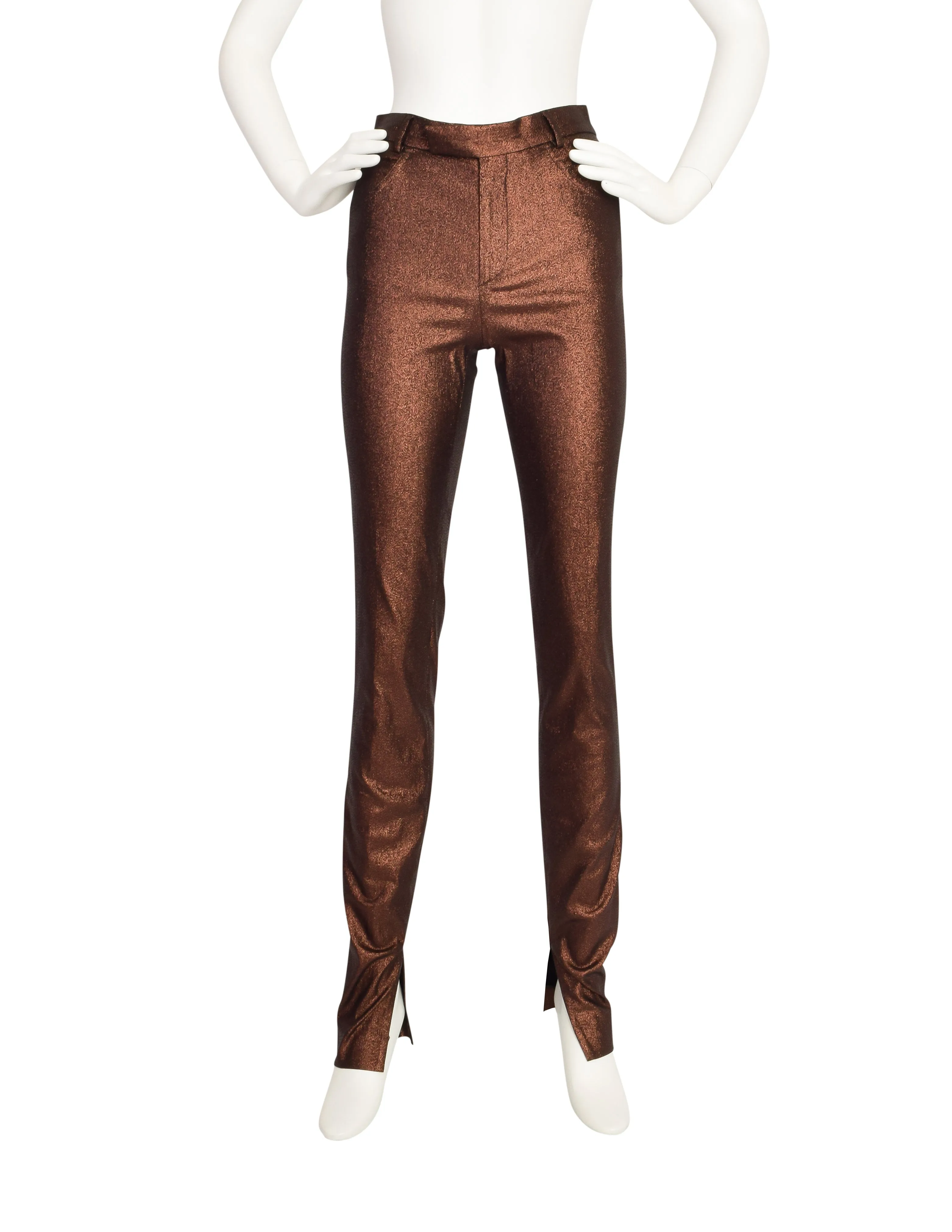 Gucci Vintage 1997 Tom Ford Era Copper Metallic Lurex Pants