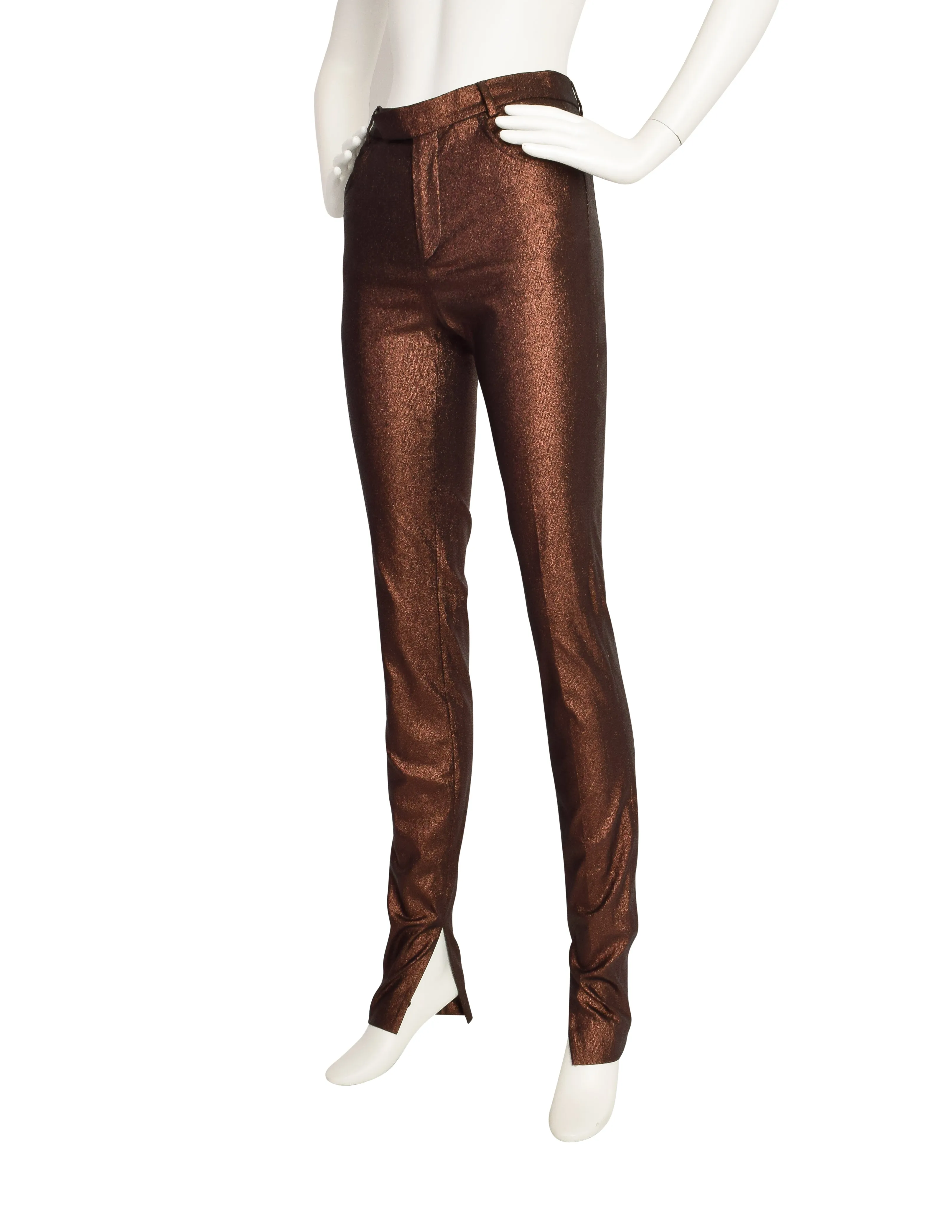 Gucci Vintage 1997 Tom Ford Era Copper Metallic Lurex Pants