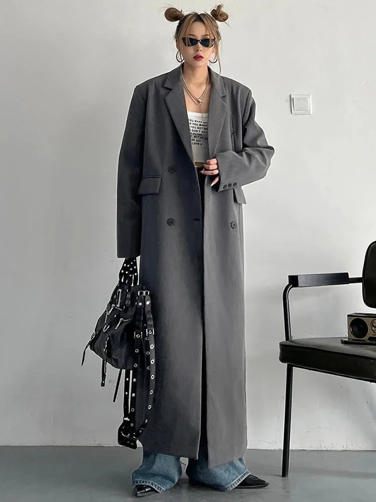 HEYFANCYSTYLE Soft Oversized Trench Coat