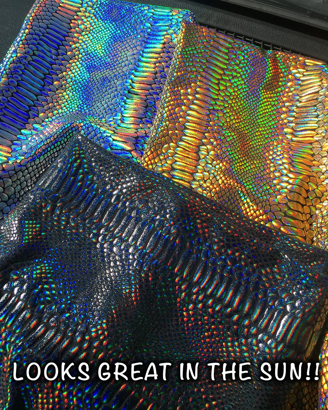 Holographic Snake Gold: Mens Flare Pants - Snake Skin Print Bell Bottoms