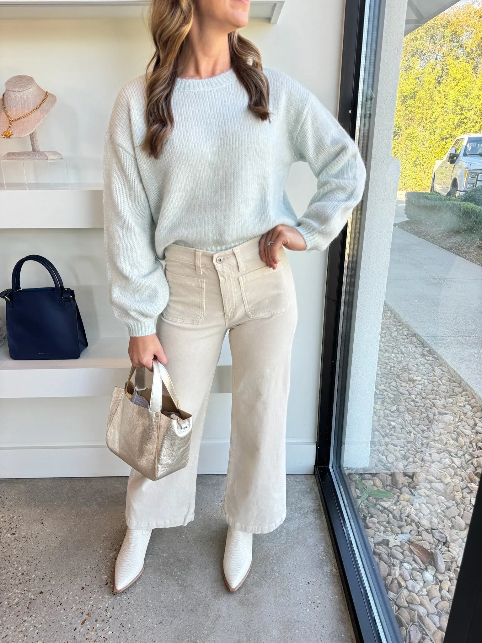 Jade Cream Colette Sweater