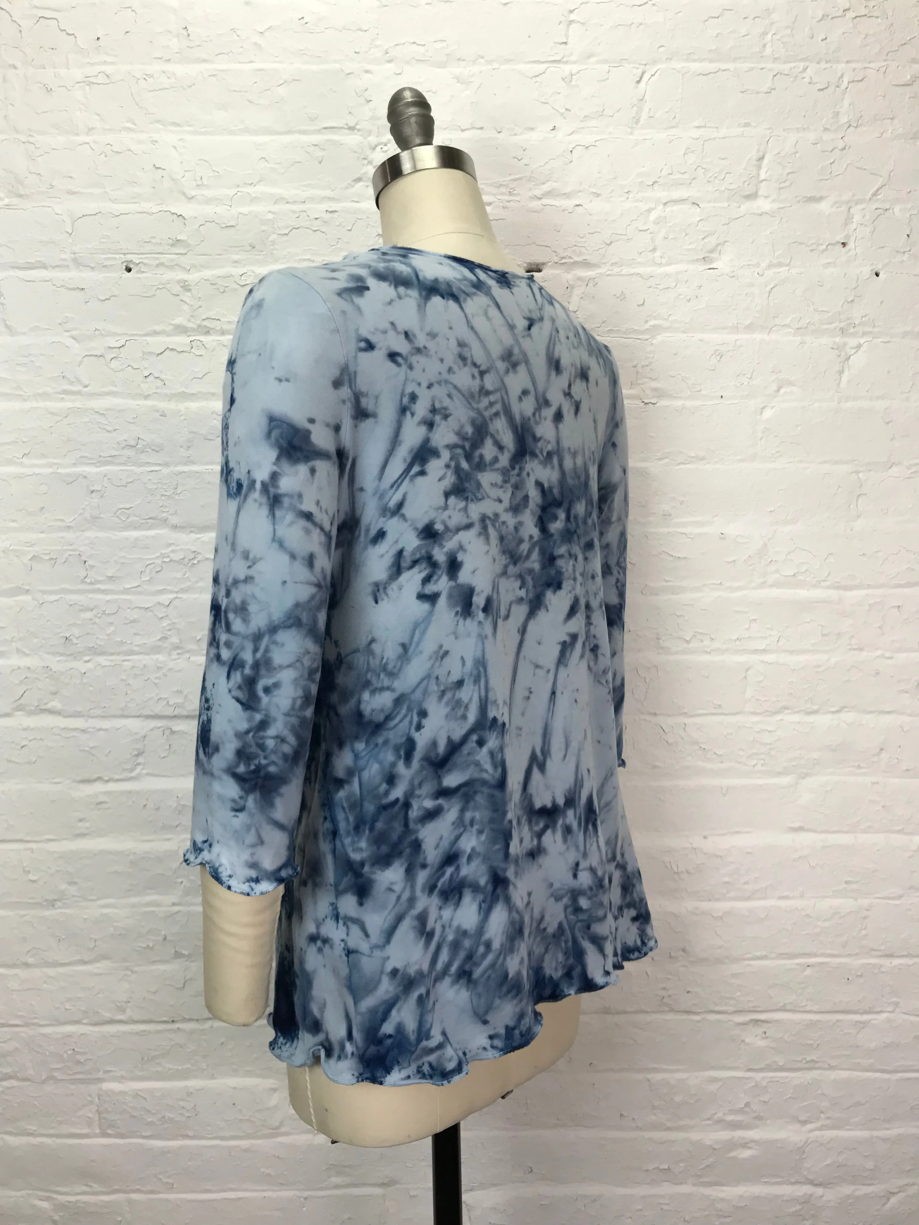 Jane 3/4 Sleeve Top in Denim Sparkle