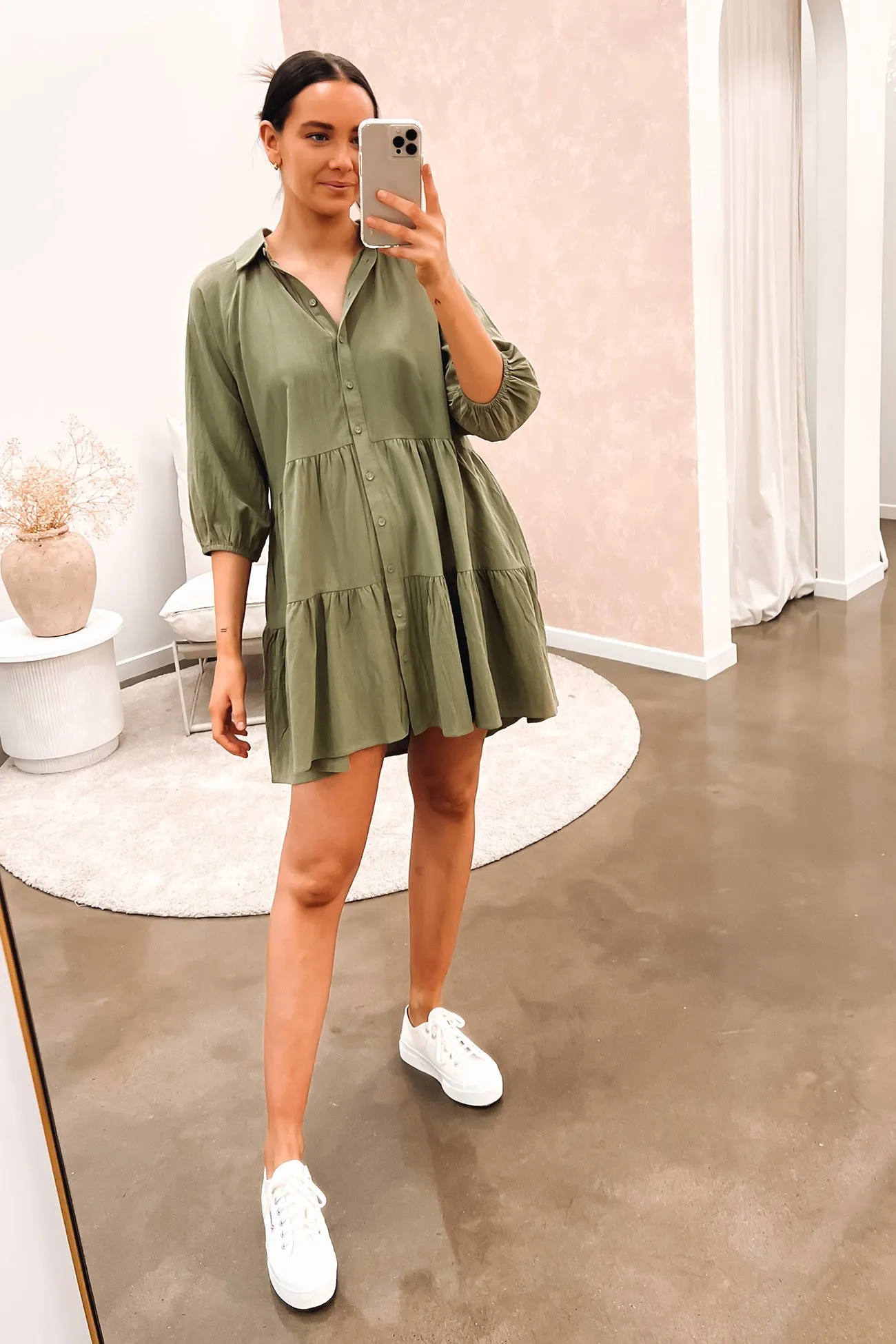 Jared Mini Dress Khaki