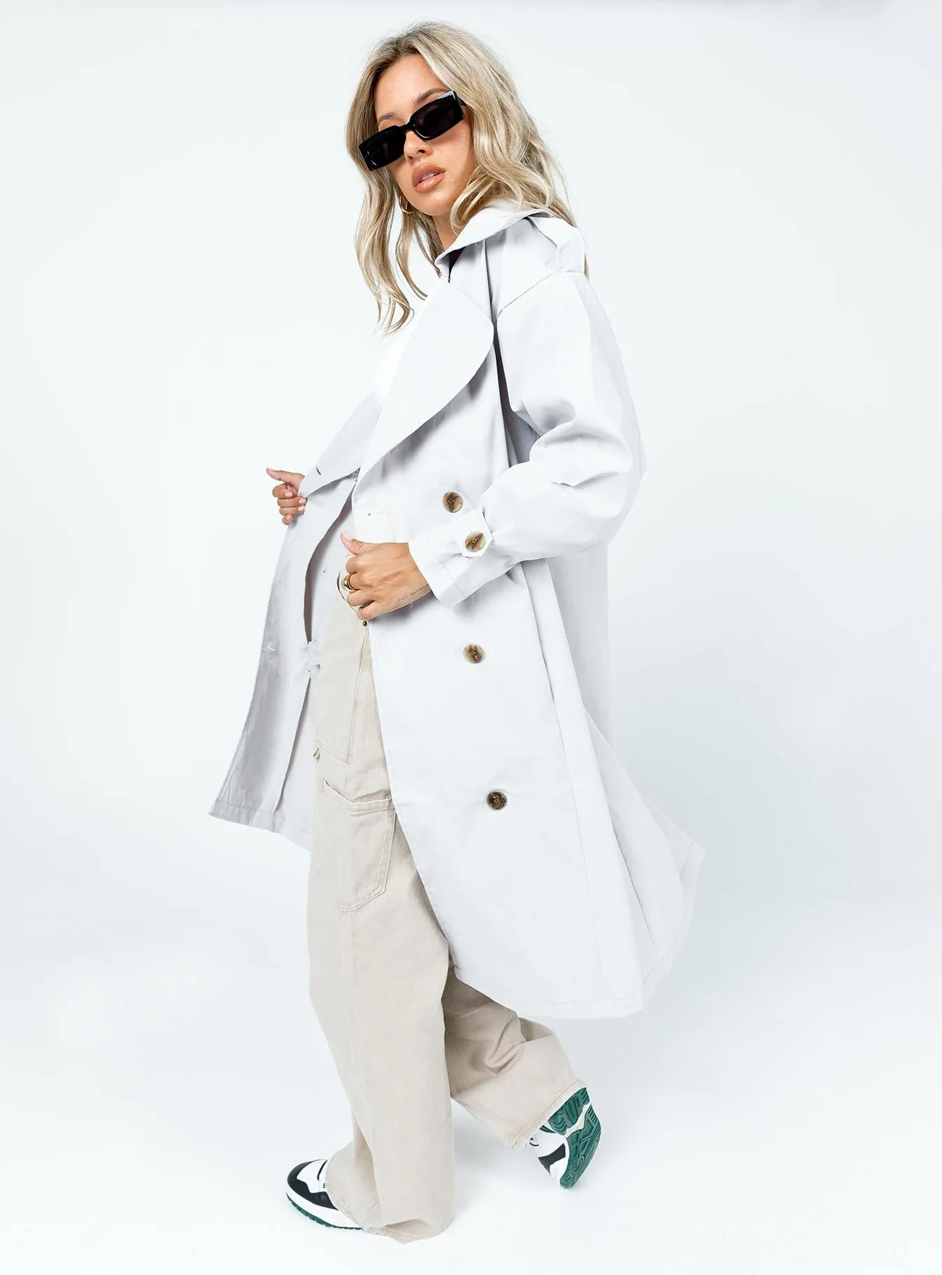 Jaycee Trench Coat Grey