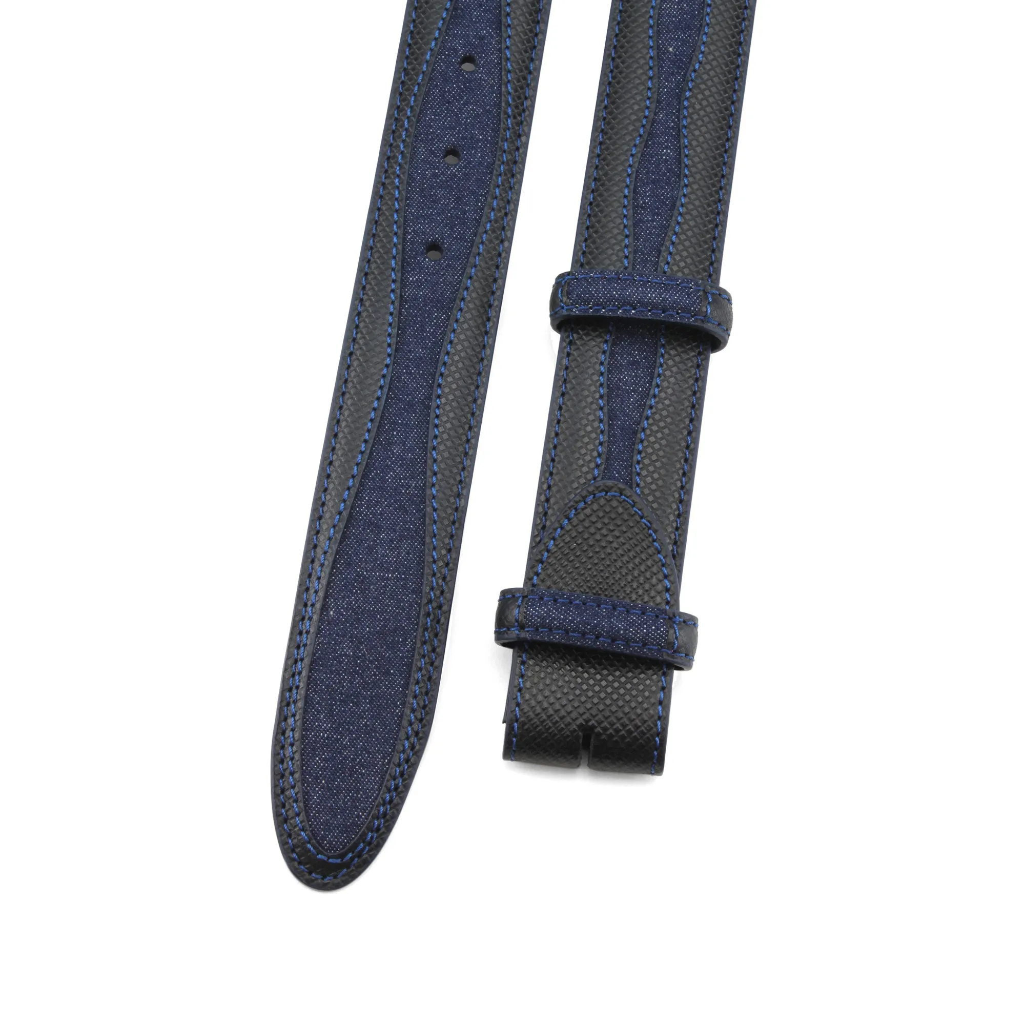 Jolson Burnished Denim Insert Belt Strap