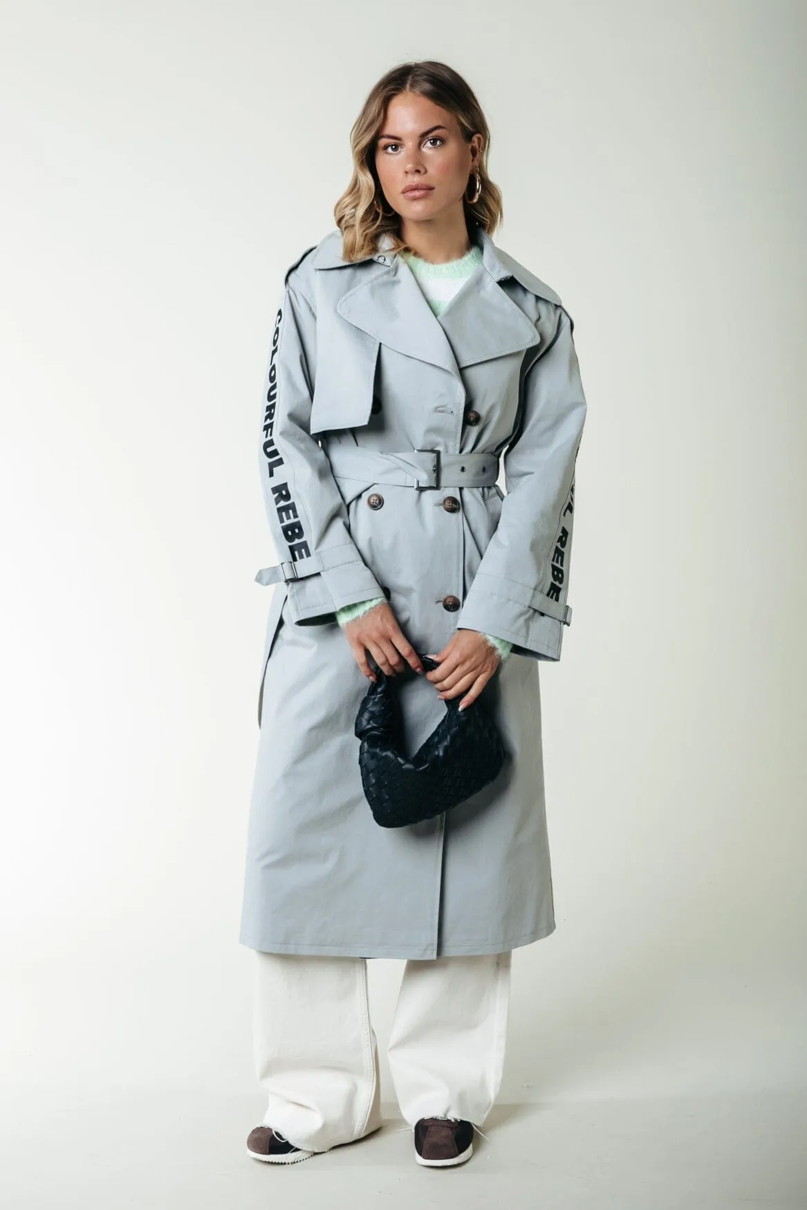 Kaia Branded Trenchcoat | Grey