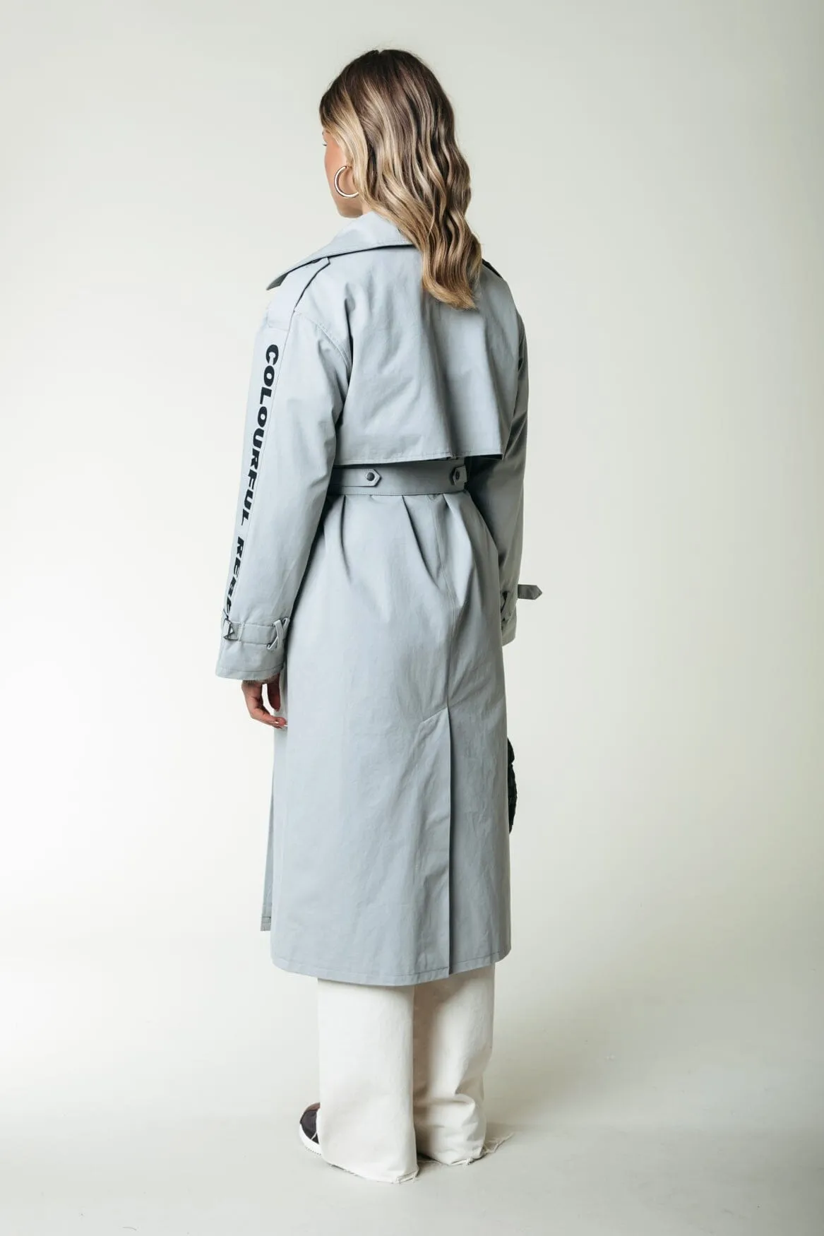 Kaia Branded Trenchcoat | Grey