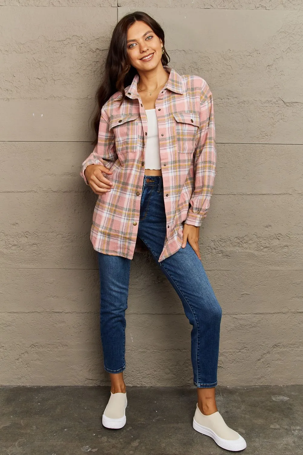 Katrina Plaid Shacket Jacket - 8 Colors