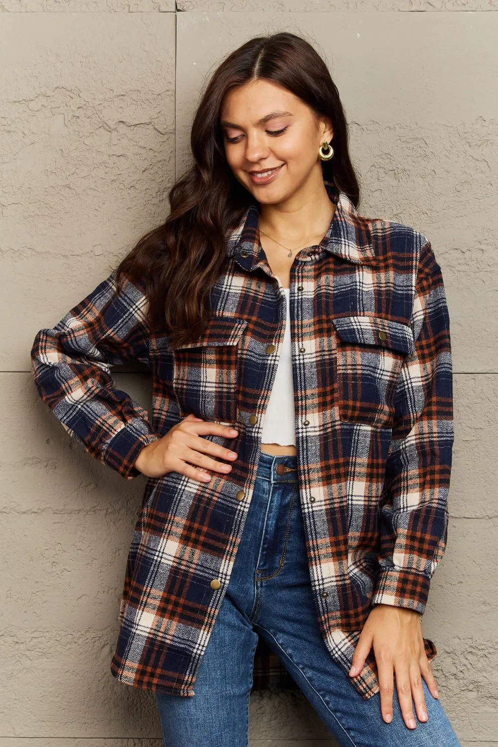 Katrina Plaid Shacket Jacket - 8 Colors