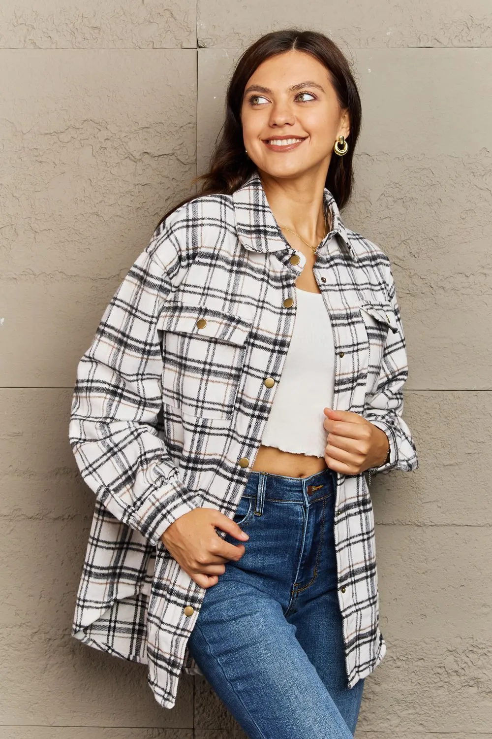 Katrina Plaid Shacket Jacket - 8 Colors