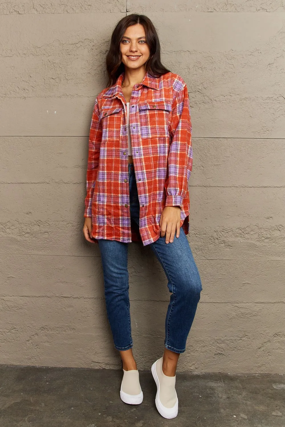 Katrina Plaid Shacket Jacket - 8 Colors