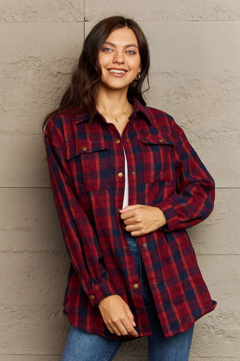 Katrina Plaid Shacket Jacket - 8 Colors