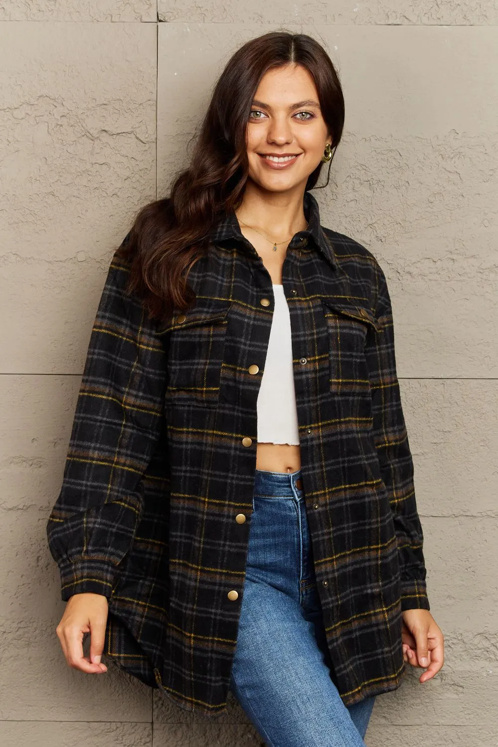 Katrina Plaid Shacket Jacket - 8 Colors