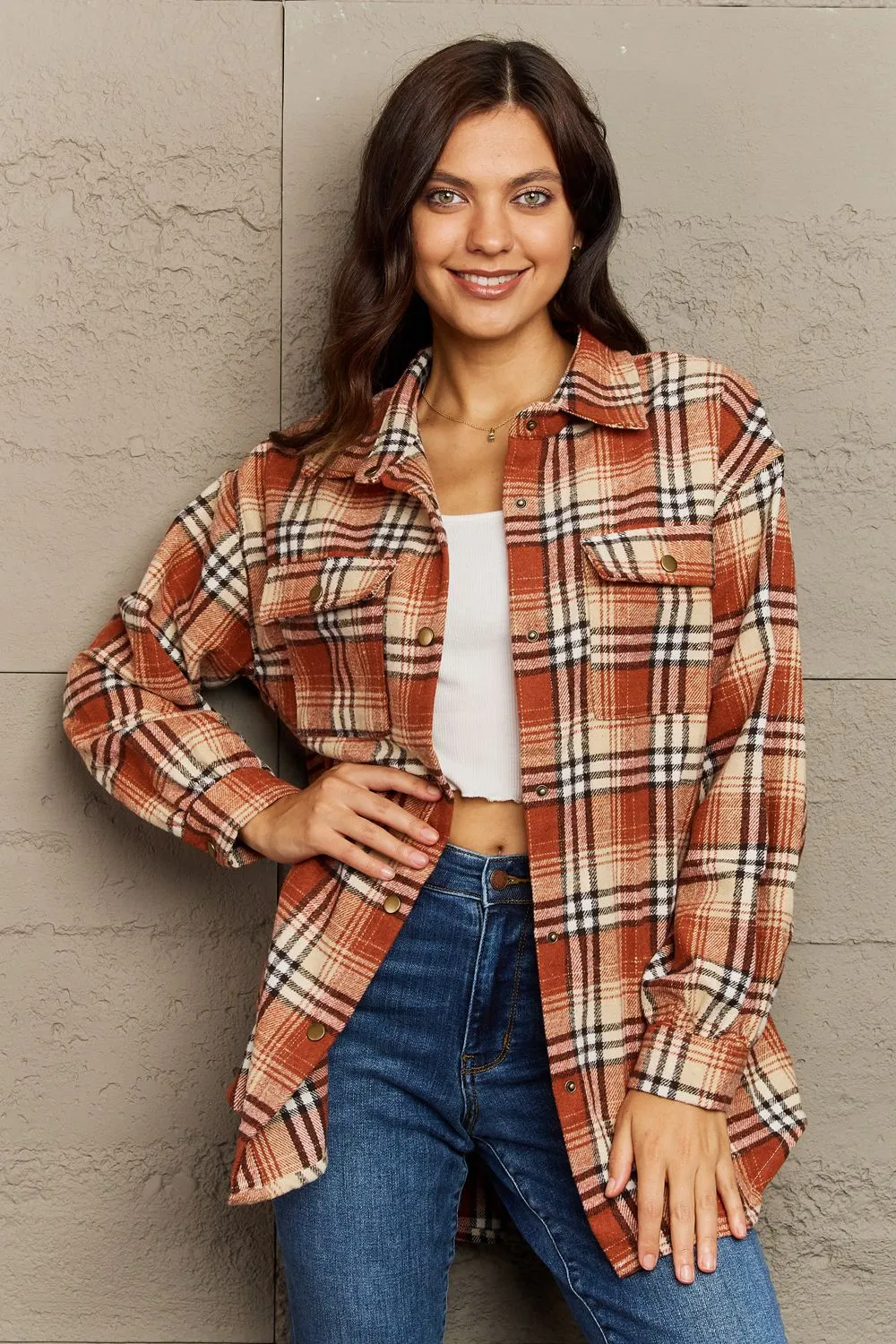 Katrina Plaid Shacket Jacket - 8 Colors