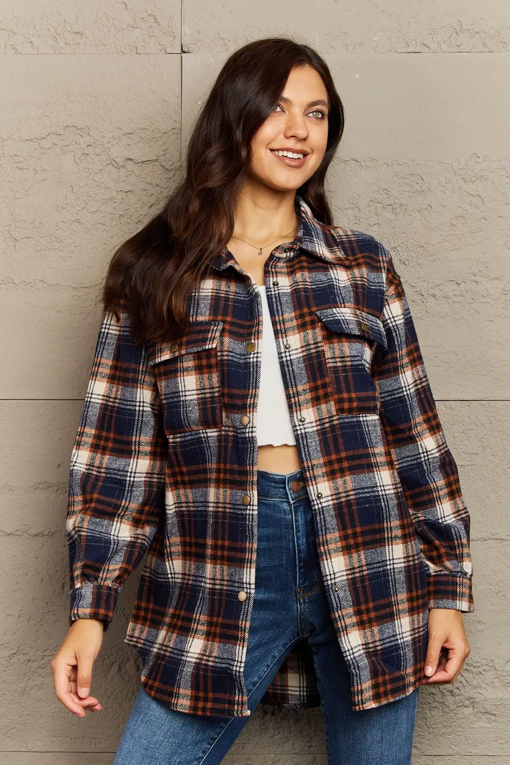 Katrina Plaid Shacket Jacket - 8 Colors