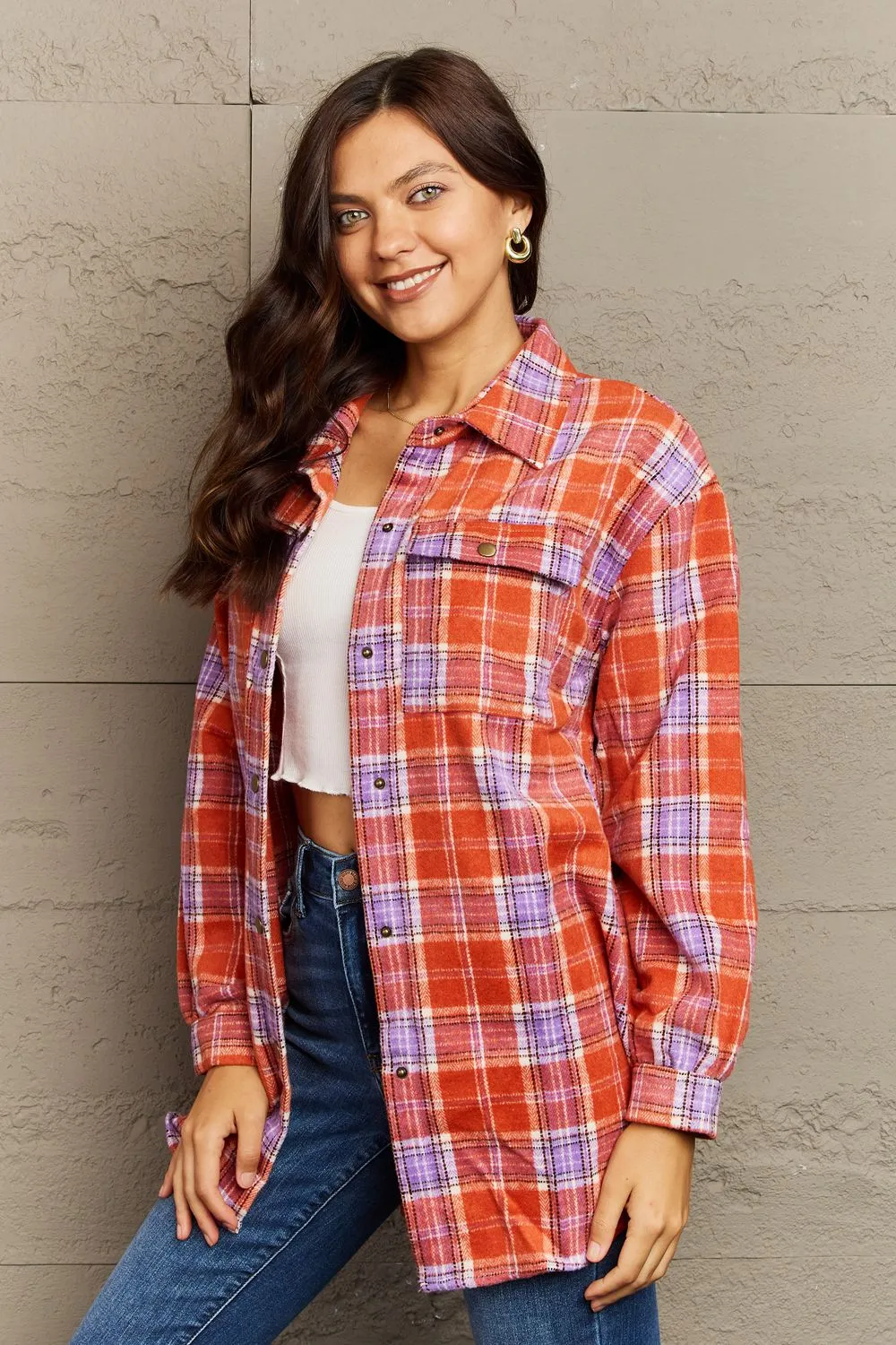 Katrina Plaid Shacket Jacket - 8 Colors