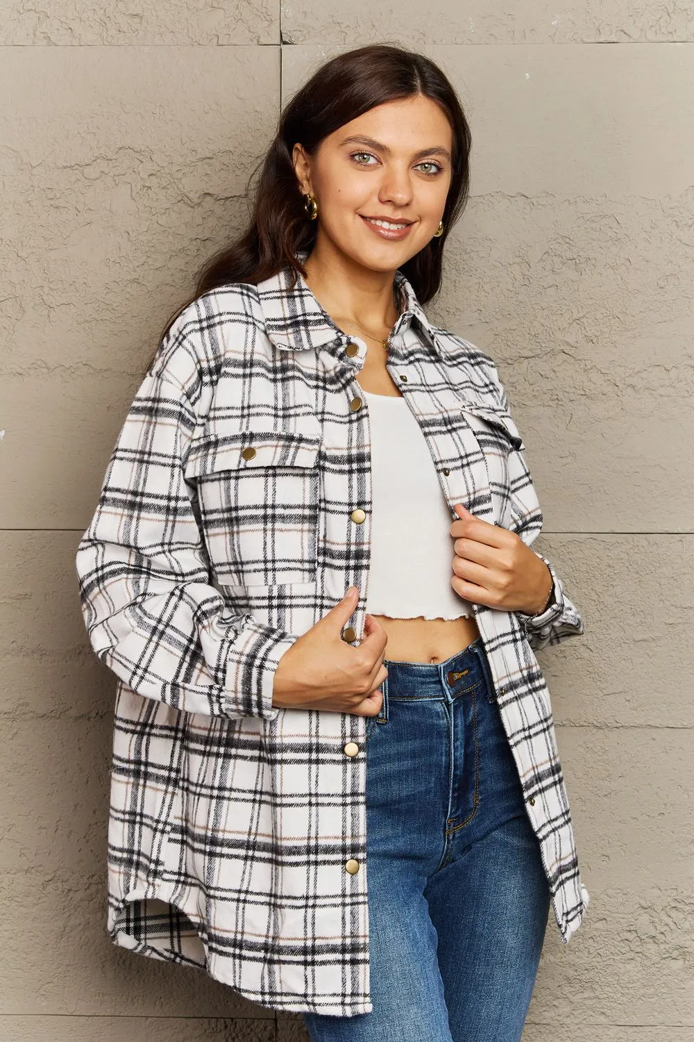 Katrina Plaid Shacket Jacket - 8 Colors