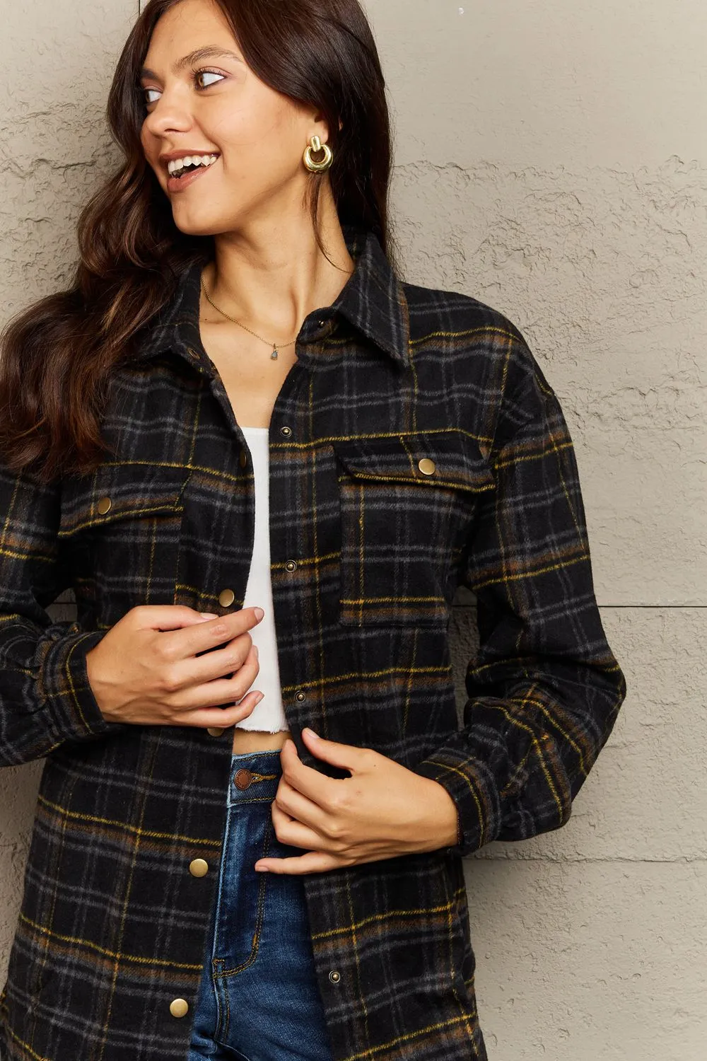 Katrina Plaid Shacket Jacket - 8 Colors