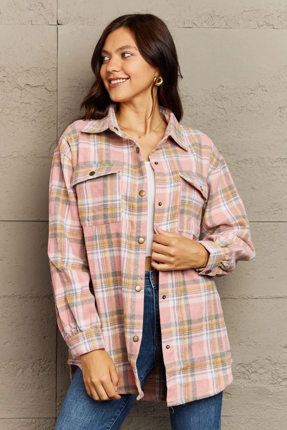 Katrina Plaid Shacket Jacket - 8 Colors